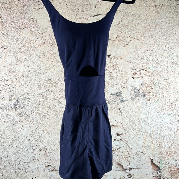 NWT Med Navy Wenlia Women's Workout Jumpsuit Sexy Sleeveless Tennis Dress A521 - Picture 4 of 9